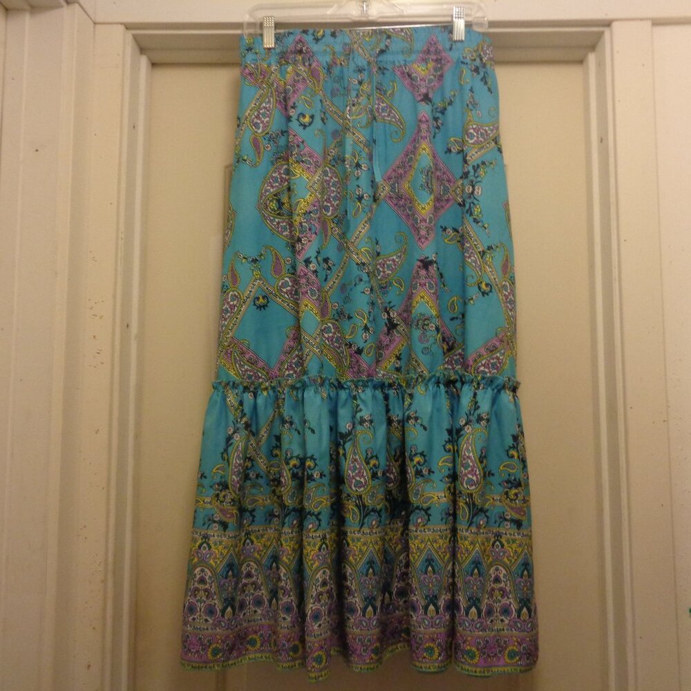BOHO BLUES BEAUTIFUL GIRL PAISLEYS MAXI SKIRT 1 X